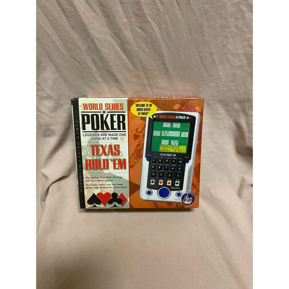 NIB World Series of Poker EXCALIBUR Electronic TALKING TEXAS HOLD EM Handheld